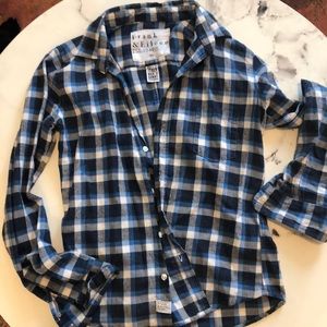 Frank and Eileen flannel button up
